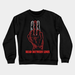 between lines (white) Crewneck Sweatshirt